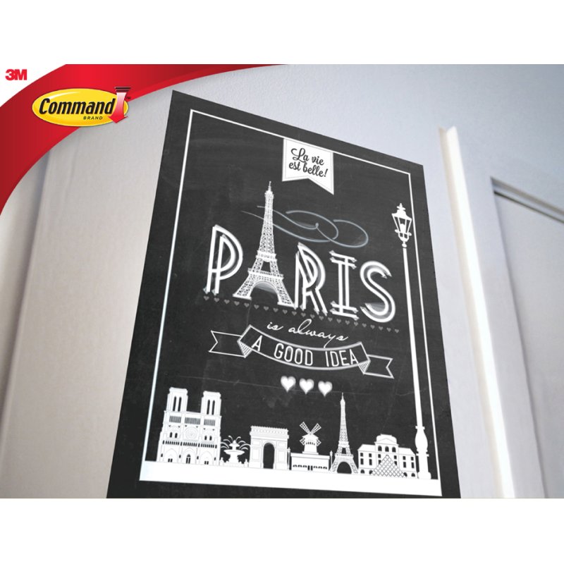 Command kleefstrips Poster Strips, maat S, wit, 12 stuks