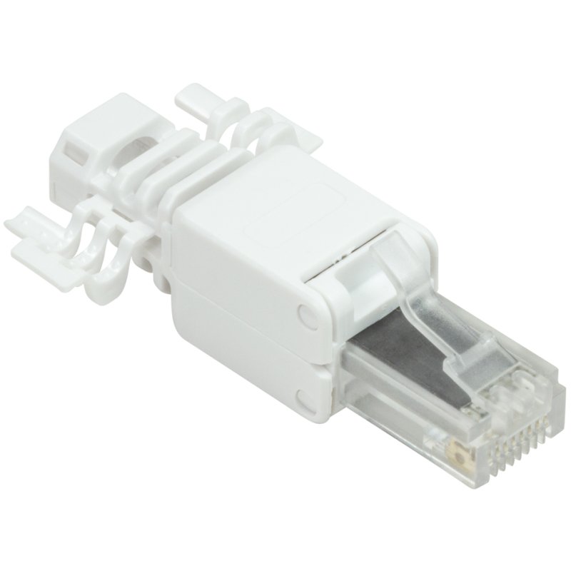 LogiLink Professional modular RJ45 connector Cat.6A, unshielded, white