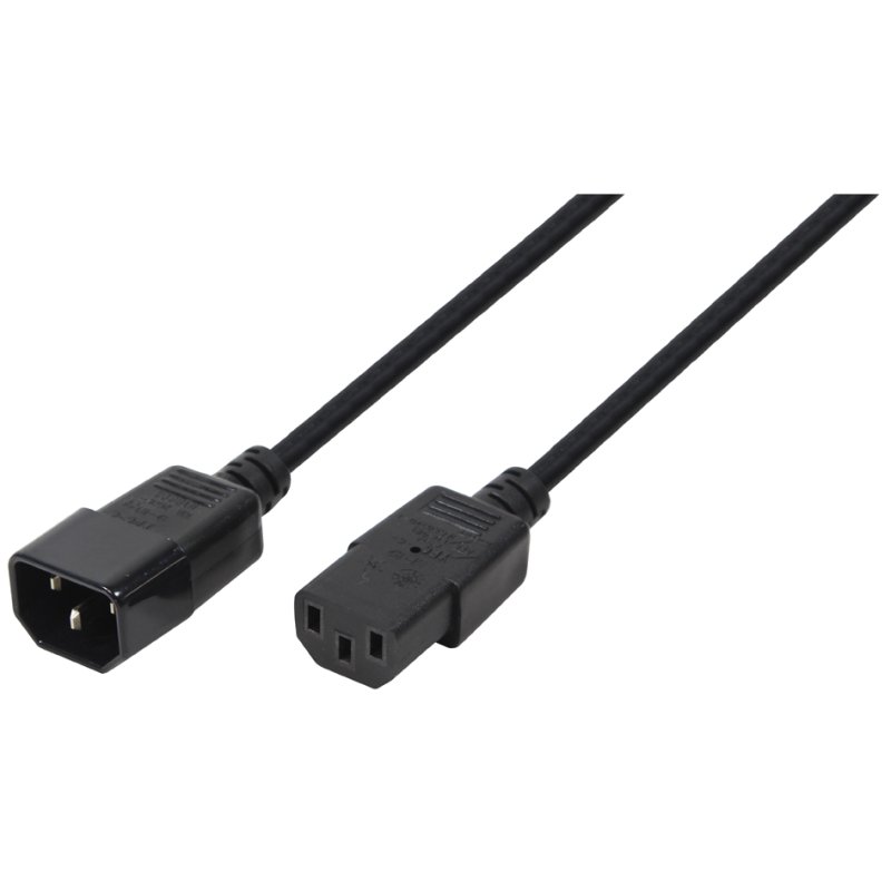 LogiLink câble prolongateur alimentation appareils froids C13-C14, noir, 3,0 mètre
