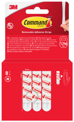 Command navulverpakking strips, maat S, wit, 8 stuks