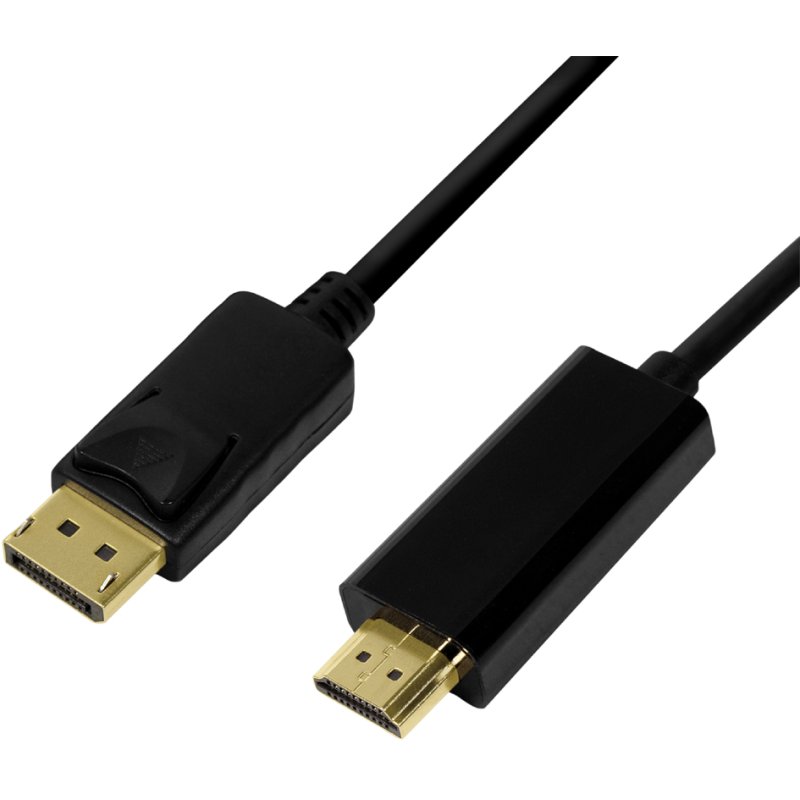 LogiLink Câble DisplayPort vers HDMI, 2 mètres, noir, 4K 30Hz