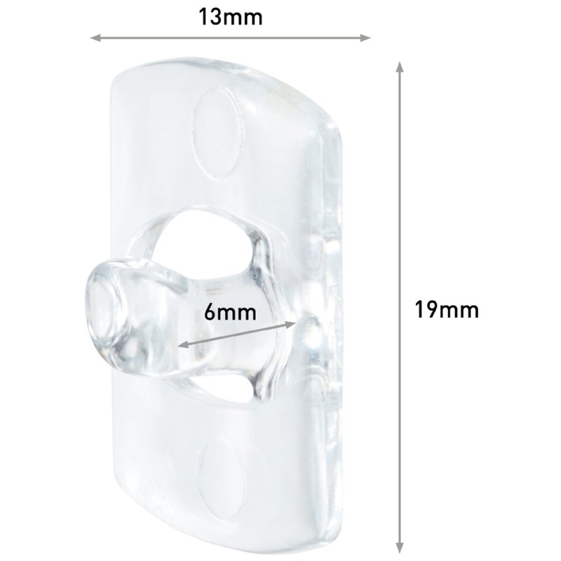Command decorative clip XS, transparent, plastic, 20 pieces