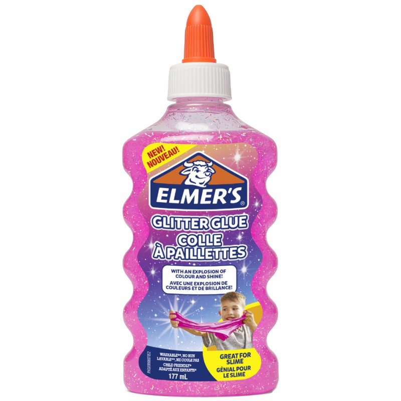 ELMER'S glitterlijm, blauw, uitwasbaar, 177 ml