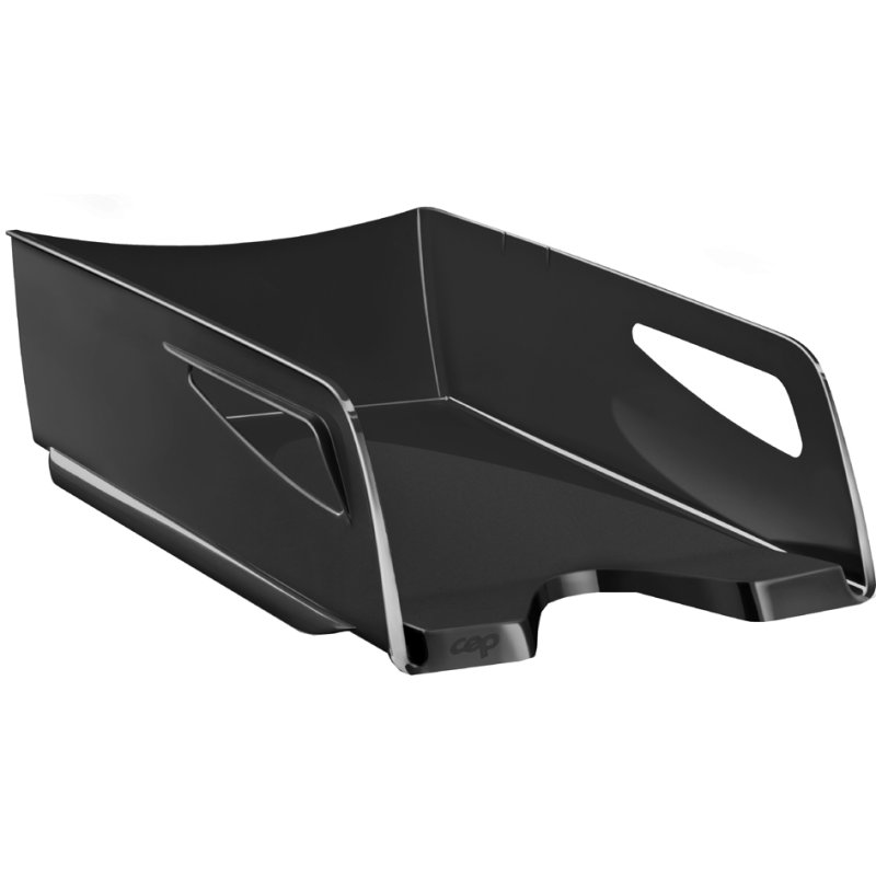 CEP Briefablag 220R letter tray, black, polystyrene, stackable