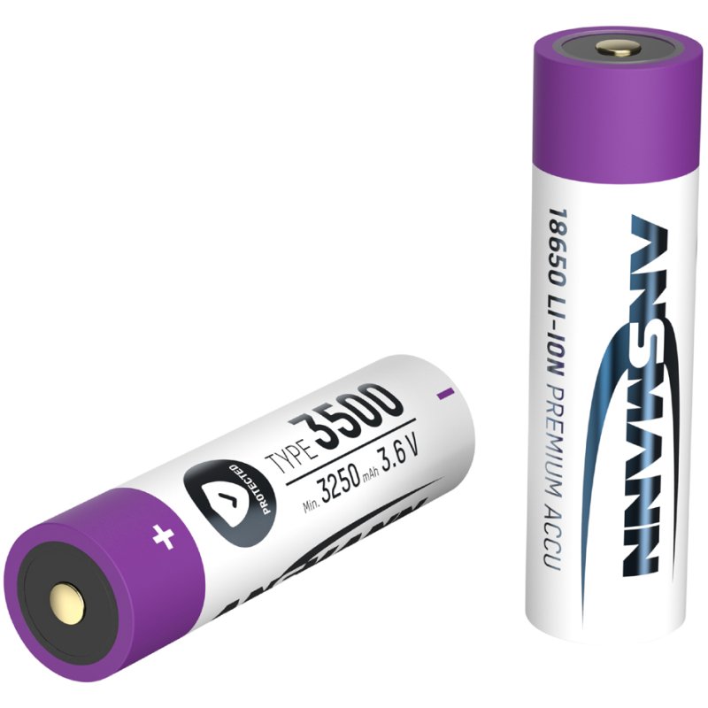 ANSMANN Li-Ion accu 18650, 3,6 V, 3500 mAh, beschermd