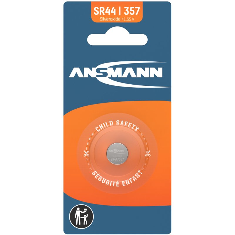 ANSMANN zilveroxide horlogebatterij SR1154, SR44, 1,55V