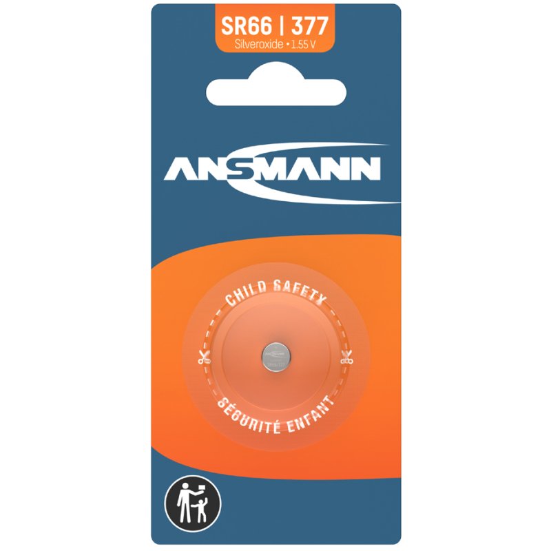 ANSMANN zilveroxide horlogebatterij SR1154, SR44, 1,55V