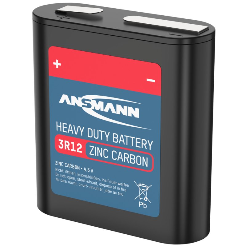 ANSMANN pile zinc-carbone plate 3R12, 4,5V, blister