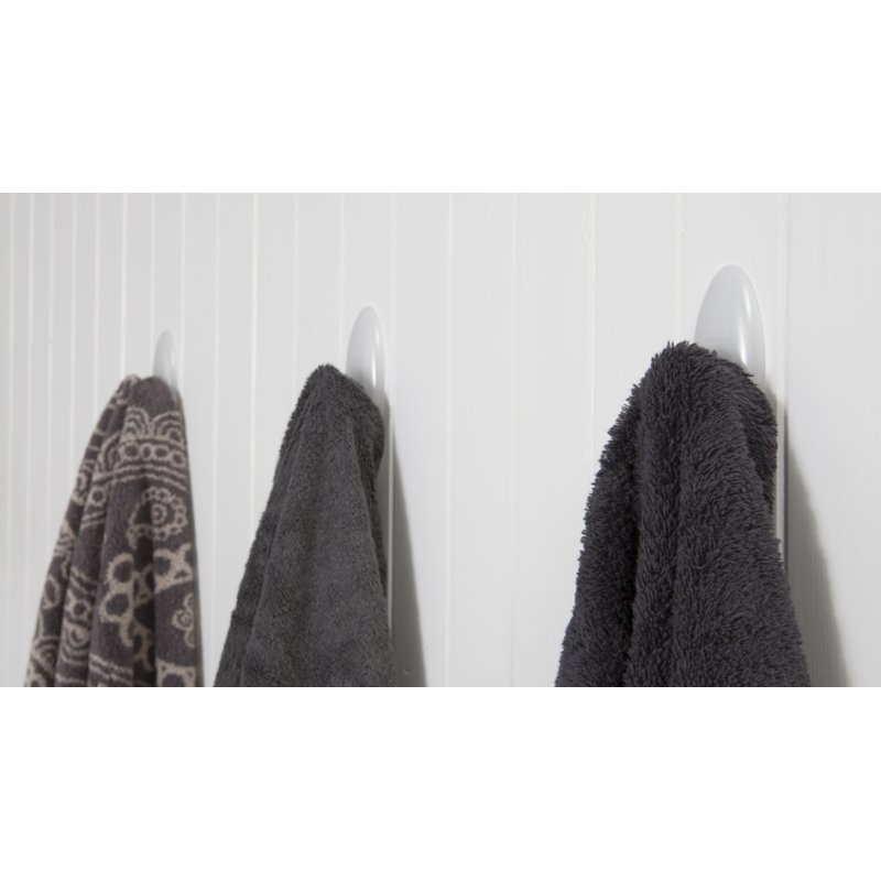 Command crochet de salle de bain, blanc, grand, résistant à l'eau