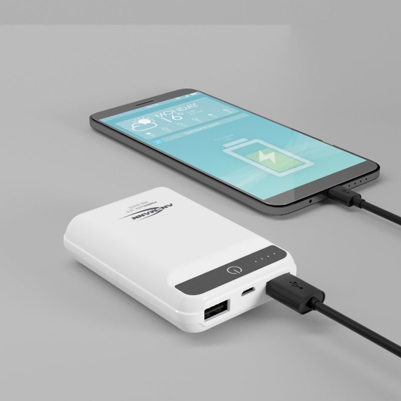 ANSMANN power bank 10.8 mini, 10,000 mAh, black, Lightning cable
