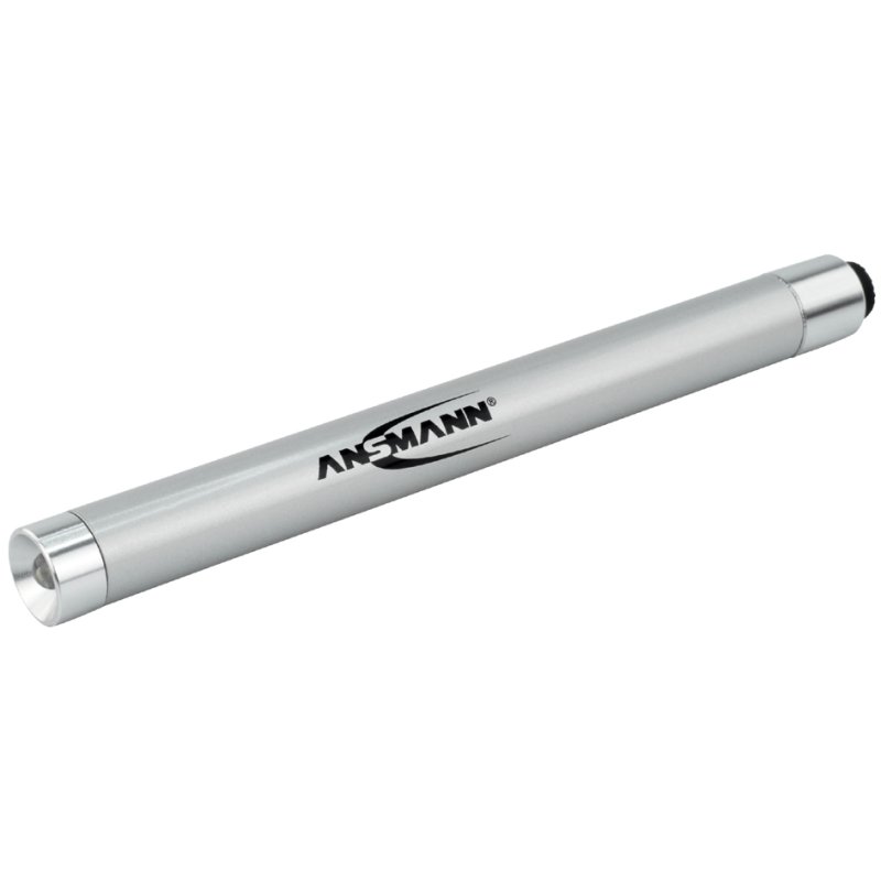 ANSMANN Lampe de poche LED aluminium X15, 15 lumens, argent, incl. 2x piles AAA
