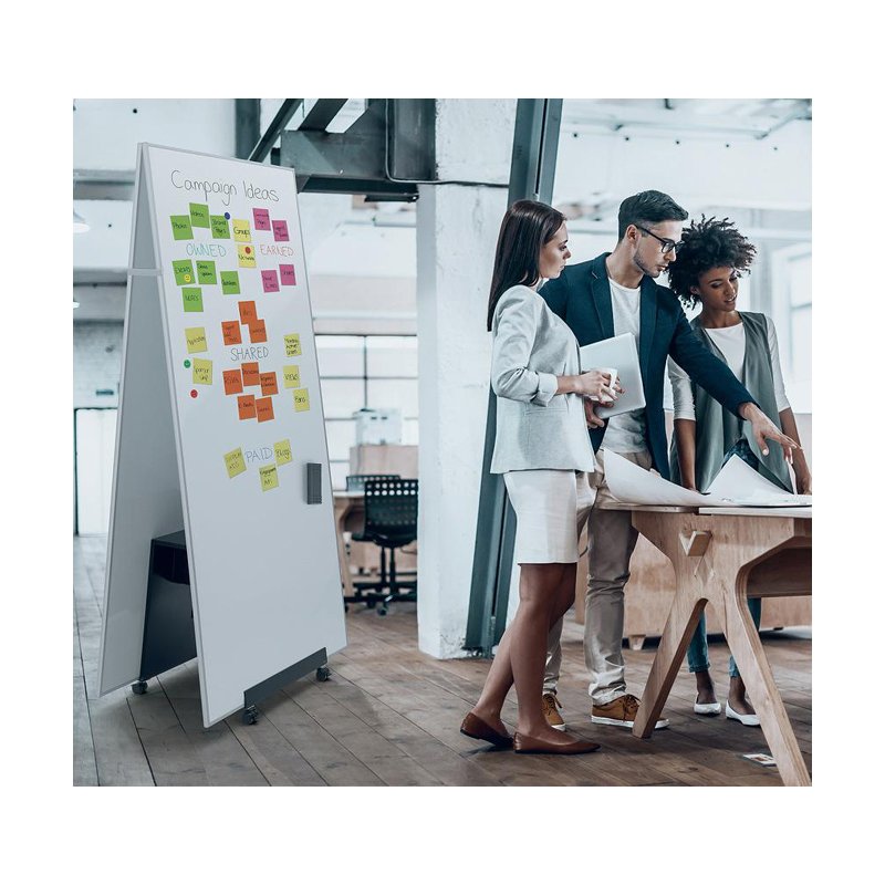 sigel whiteboard Meet up, magnétique, recto-verso, 900×1800 mm