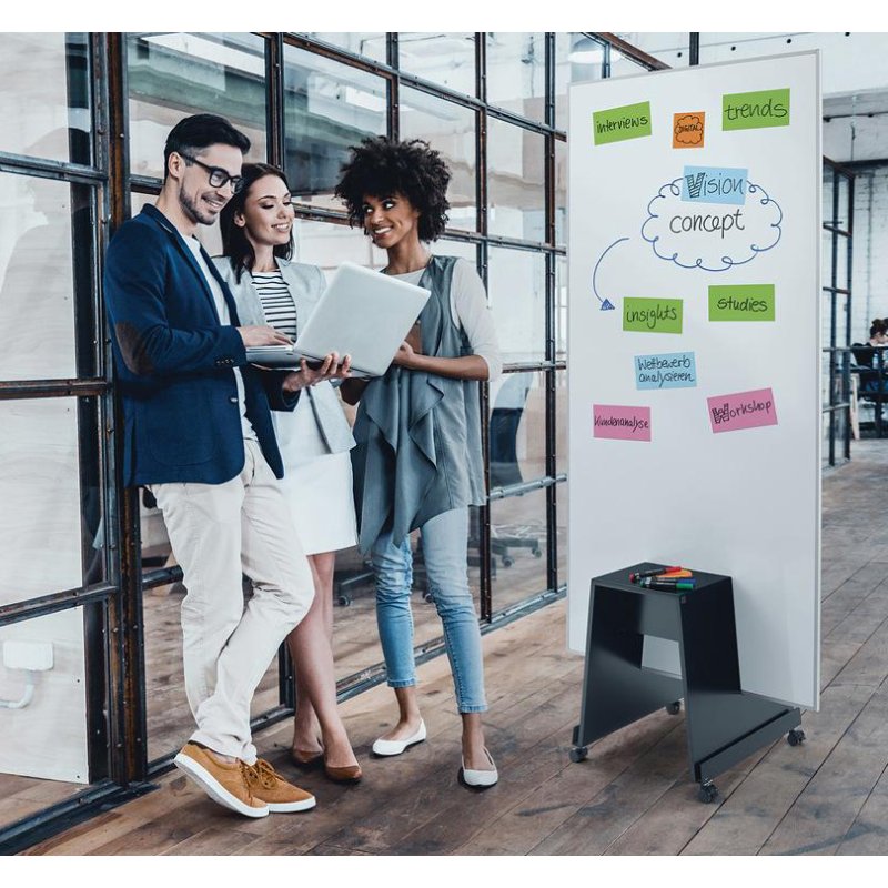sigel whiteboard Meet up, magnétique, recto-verso, 900×1800 mm
