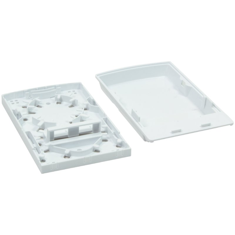 LogiLink Professional fibre optic wall outlet box, 2 connections, surface-mounted, white