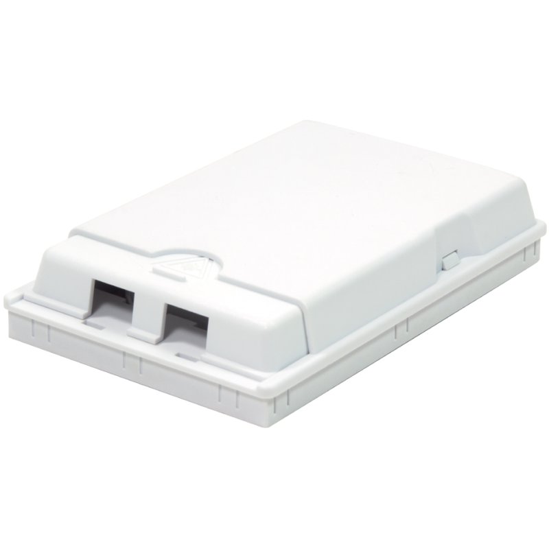 LogiLink Professional fibre optic wall outlet box, 2 connections, surface-mounted, white