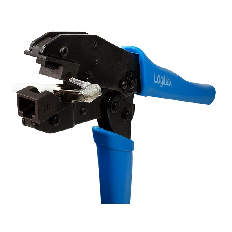 LogiLink crimping tool Cat.6/Cat.6A, plastic handle blue, 220 mm