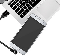 LogiLink USB 2.0 kabel USB-A naar Micro-USB, rood, 0,3 m, 90° gewinkeld
