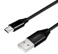 LogiLink USB 2.0 kabel USB-A naar Micro-USB, rood, 0,3 m