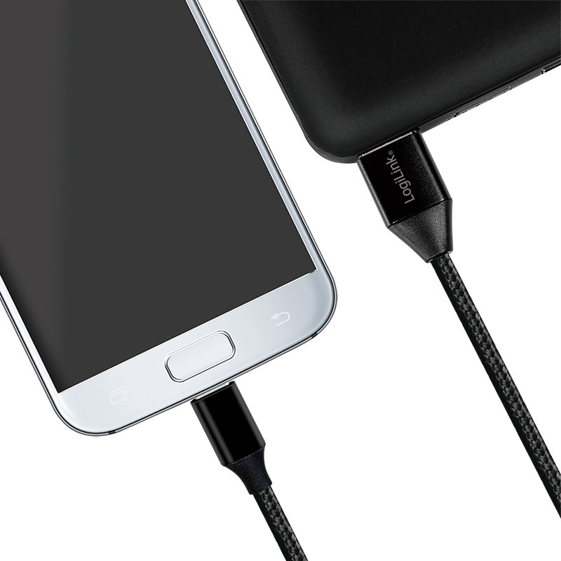 LogiLink Câble USB 2.0 USB-A vers Micro-USB, noir, 0,3 mètre