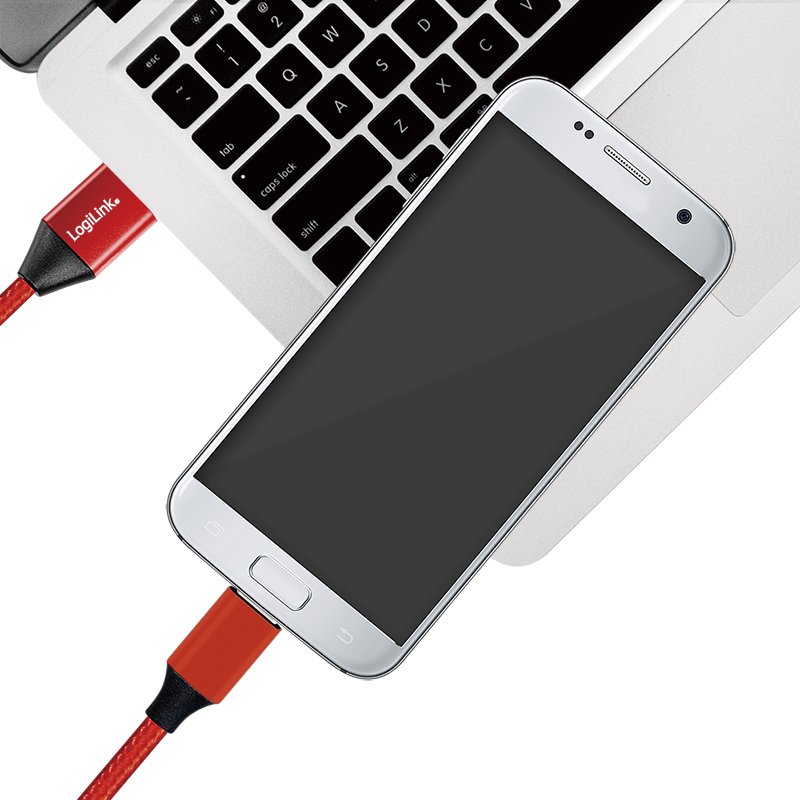 LogiLink Câble USB 2.0 USB-A vers Micro-USB, noir, 0,3 mètre