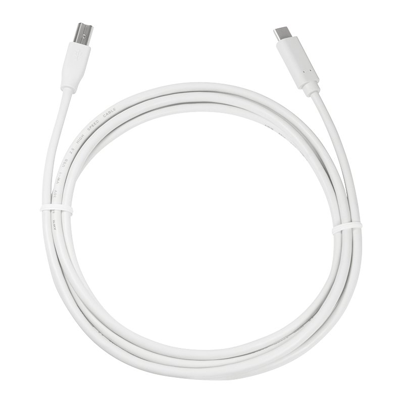 LogiLink Câble USB 2.0 USB-C vers USB-B, gris, 2 mètres