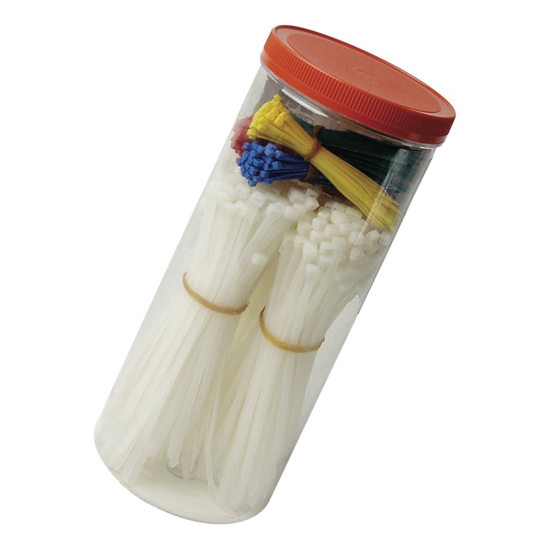 BRÜDER MANNESMANN Jeu de serre-câbles, 300 pièces, assorties colorées
