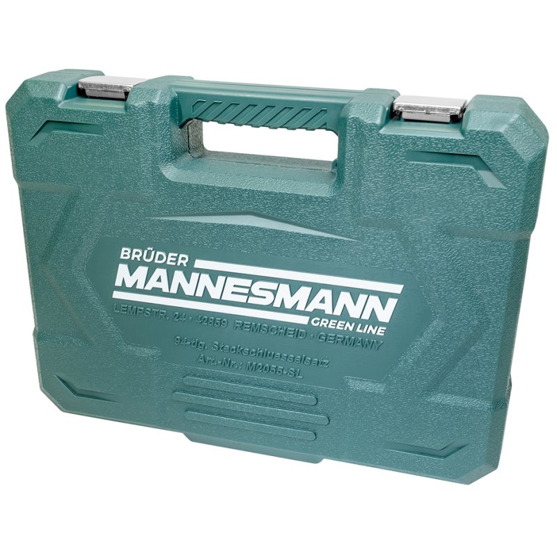 BRÜDER MANNESMANN socket set 1/4" + 1/2", chrome vanadium steel
