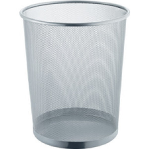helit prullenbak the circle network, 23 liter, zilver, mesh-staal