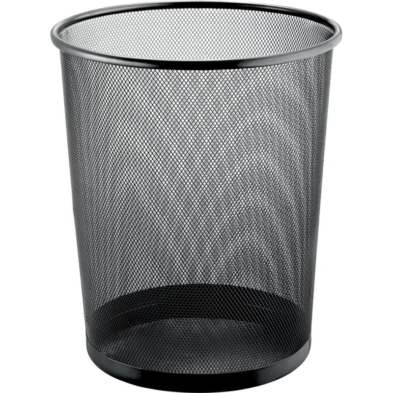helit prullenbak Circle Network, 23 liter, zwart, draadmetaal