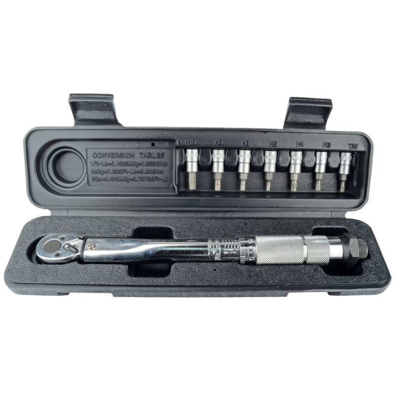 BRÜDER MANNESMANN GREEN LINE Jeu de clés dynamométriques 1/4", 8 pièces, max 25 Nm