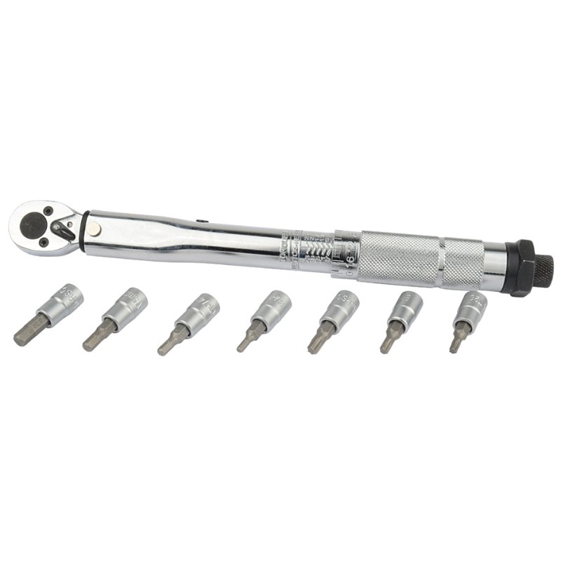 BRÜDER MANNESMANN GREEN LINE Jeu de clés dynamométriques 1/4", 8 pièces, max 25 Nm