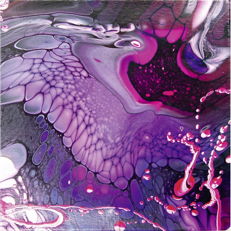 folia Ensemble Acryl Pouring Intensif, 5 couleurs, toile 20×20 cm, 5×60 ml