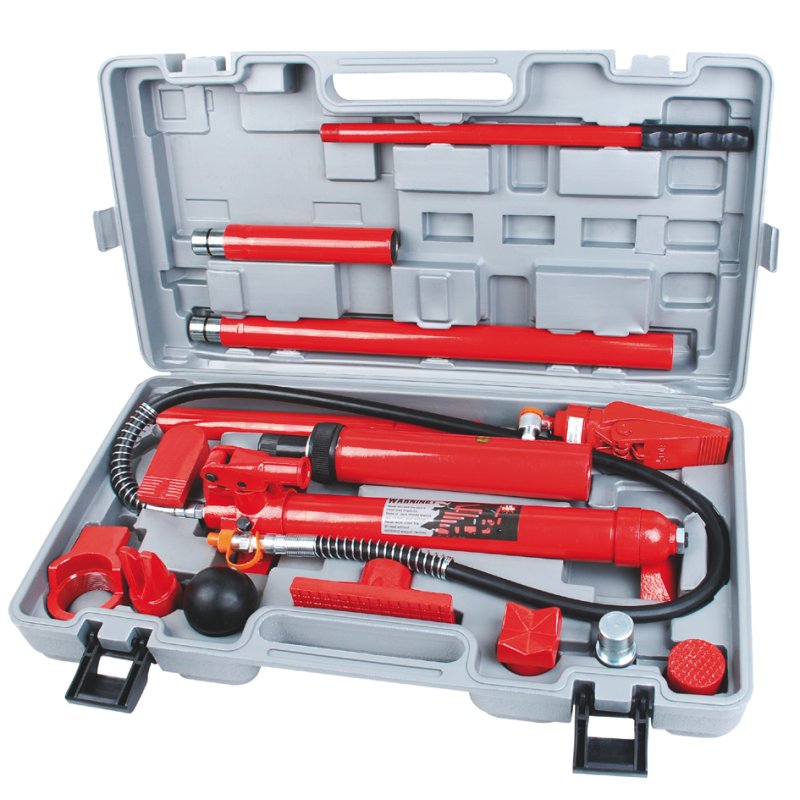 BRÜDER MANNESMANN Kit de débosselage hydraulique, 10 tonnes, mallette plastique