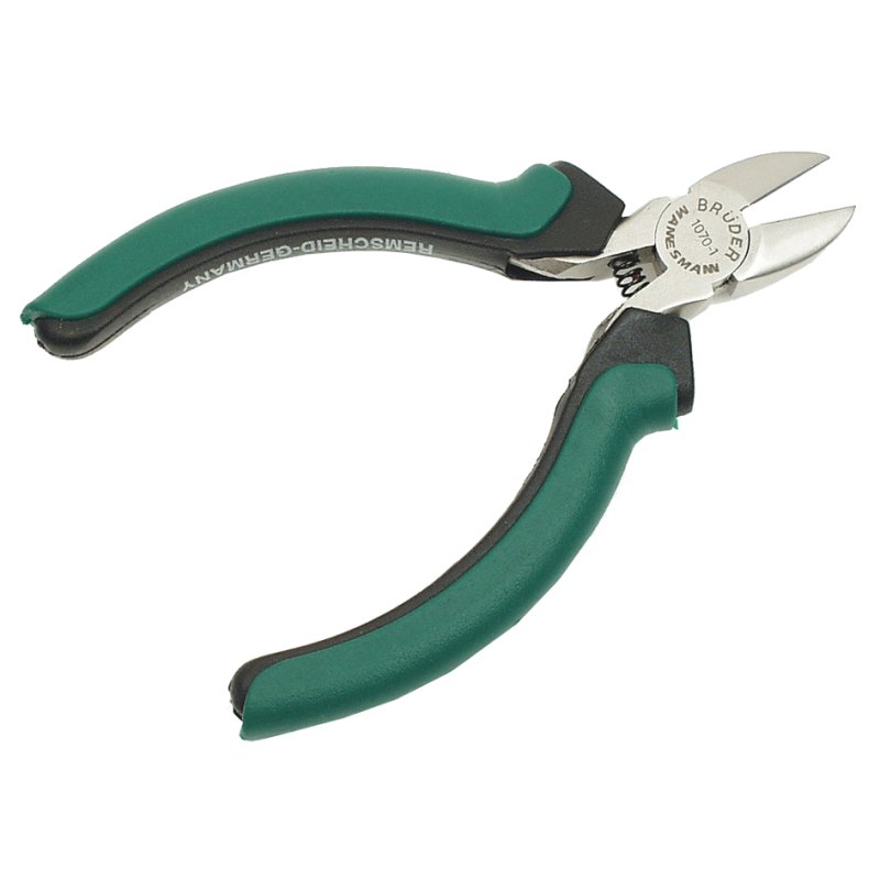 BRÜDER MANNESMANN GREEN LINE pince coupante latérale électronique, 115 mm, acier à outils, vert/argent/noir