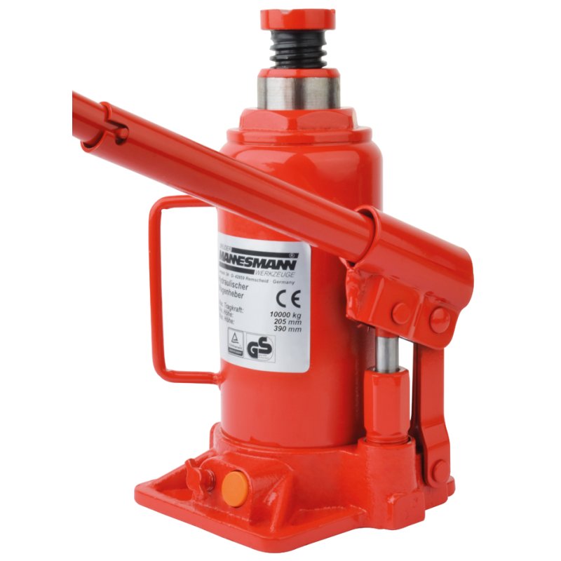 BRÜDER MANNESMANN cric hydraulique, capacité 10 tonnes, rouge