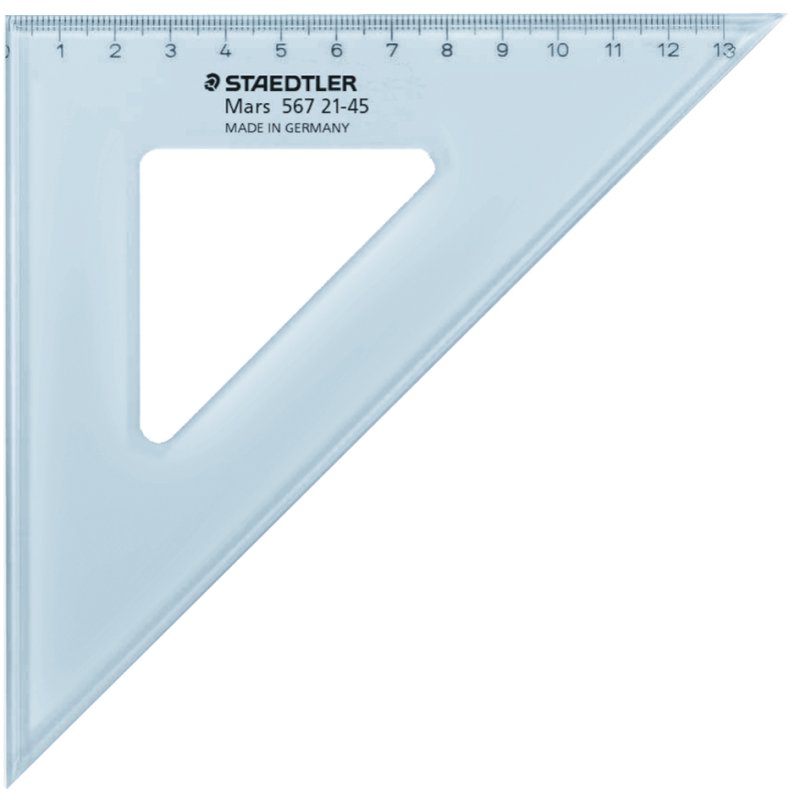 STAEDTLER équerre de dessin Mars 60°, hypoténuse 310 mm, bleu-transparent