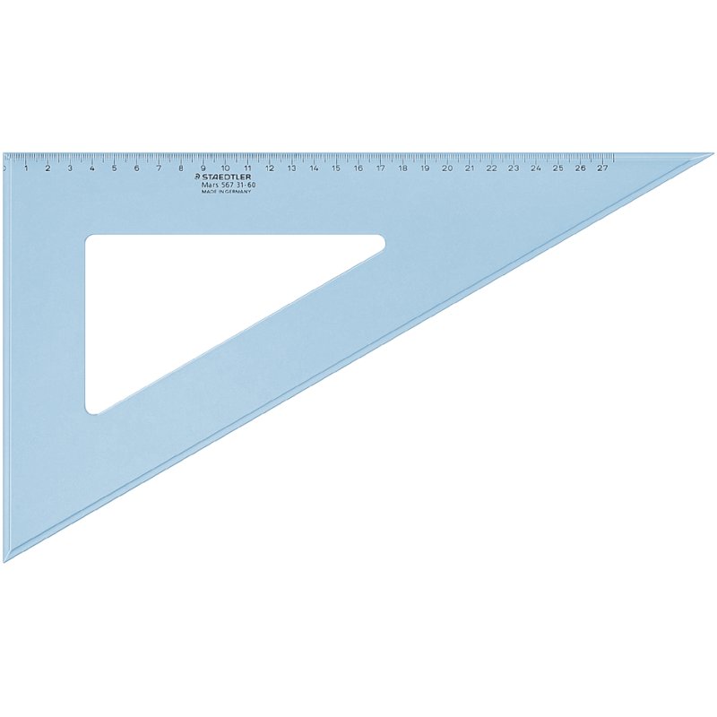 STAEDTLER équerre de dessin Mars 60°, hypoténuse 310 mm, bleu-transparent