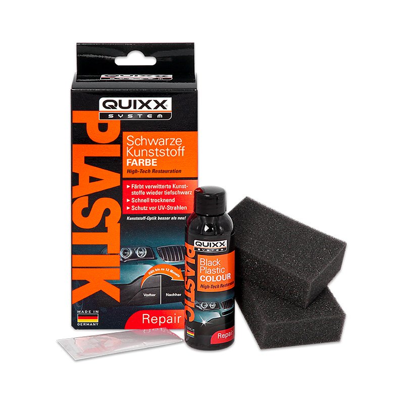 QUIXX peinture plastique noir, séchage rapide, tient 12 mois