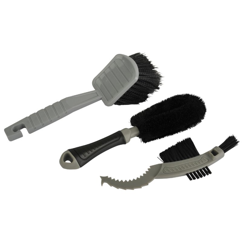 FISCHER fietsonderhoudsborstelset Bike-Care, 3-delig, wasborstel/velgenborstel/tandkransborstel