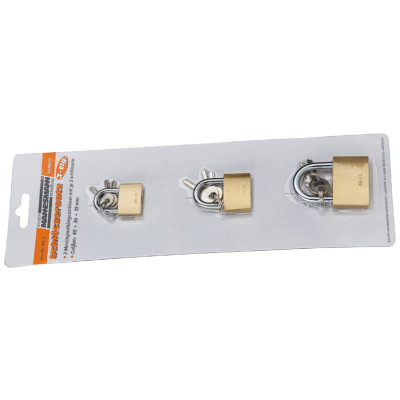 BRÜDER MANNESMANN ensemble de cadenas 3 pièces, laiton, anse courte