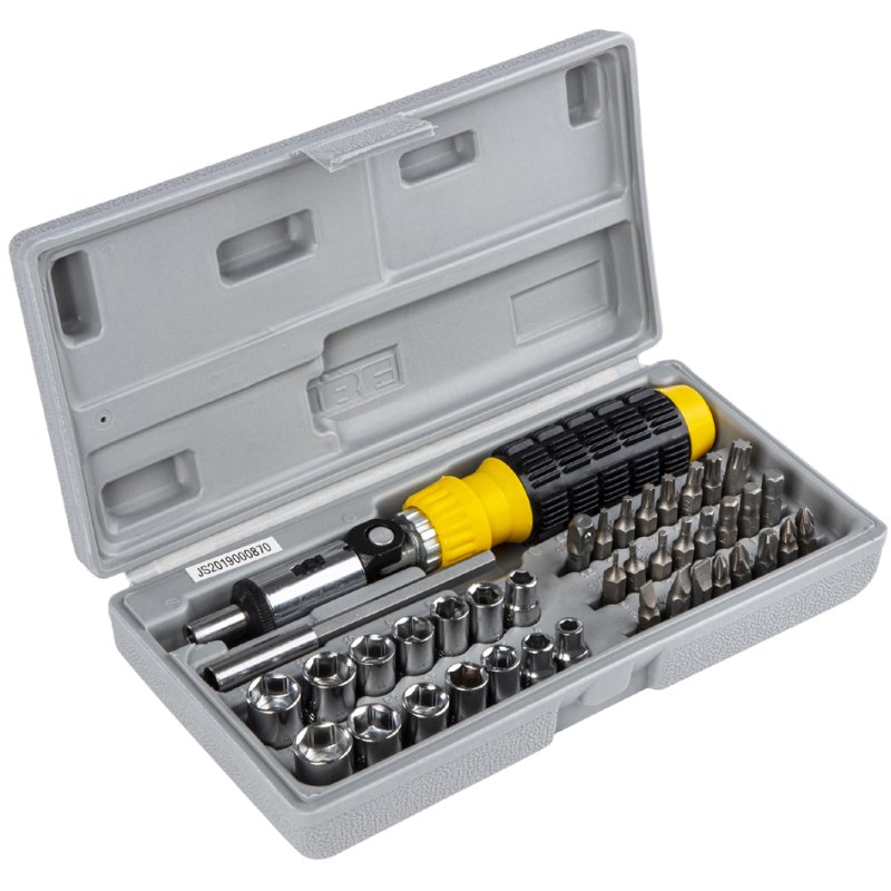BRÜDER MANNESMANN Set de bits et douilles 1/4 pouce, 41 pièces, argent