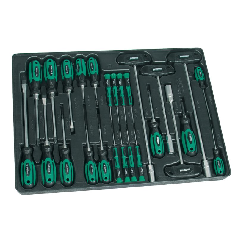 BRÜDER MANNESMANN GREEN LINE workshop trolley, 321-piece, green, 7 drawers