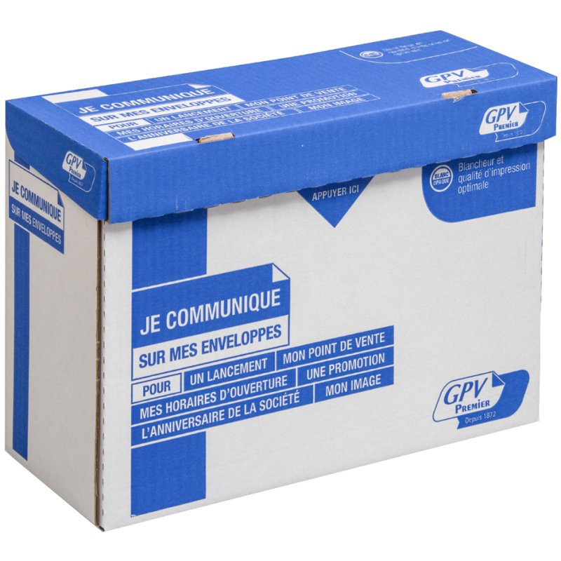 GPV Enveloppes d'expédition Premier, format C4, avec fenêtre, 250 pièces