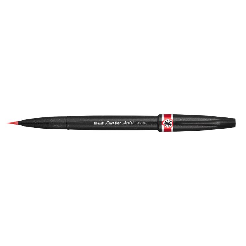 Pentel stylo-pinceau Feutre Artistique, gris, pointe fibre synthétique