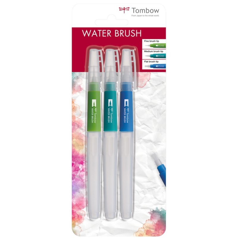 TOMBOW aquarelborstel, waterreservoir 6 ml, 3 stuks