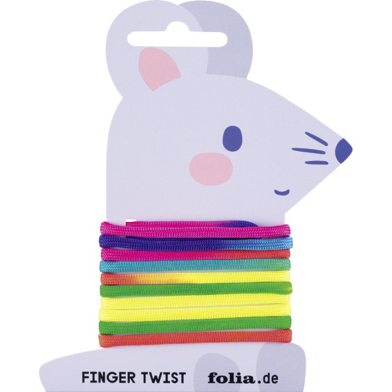 folia vingernaaidraad regenboogkleurig, 160 cm, polyester en nylon