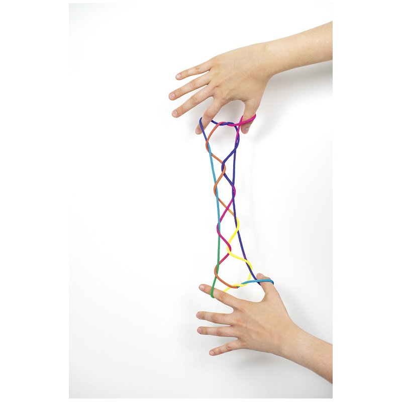 folia vingernaaidraad regenboogkleurig, 160 cm, polyester en nylon