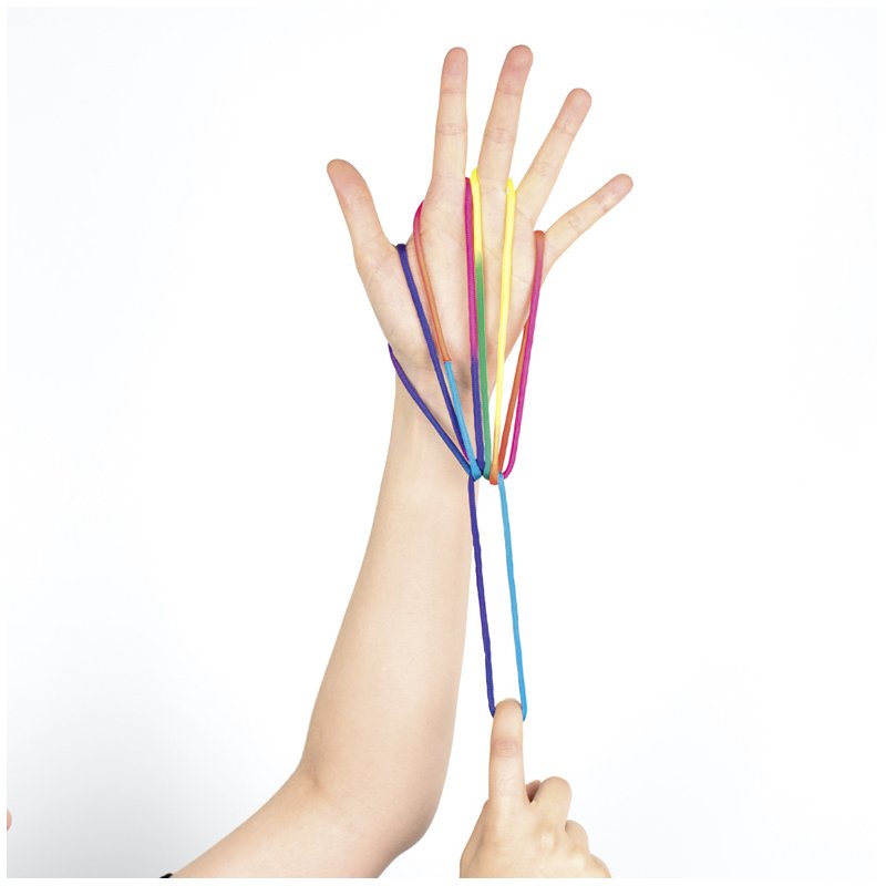 folia vingernaaidraad regenboogkleurig, 160 cm, polyester en nylon