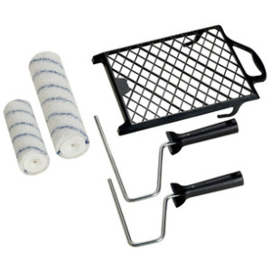 WESTEX anti-spat verfrollerset, 3-delig, 180 mm en 250 mm, met afstrijkrooster