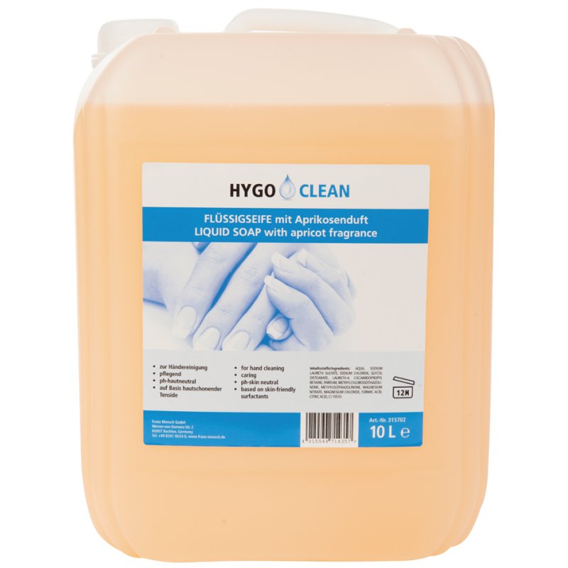 HYGOCLEAN savon pour les mains, parfum abricot, pH-neutre, 1 litre